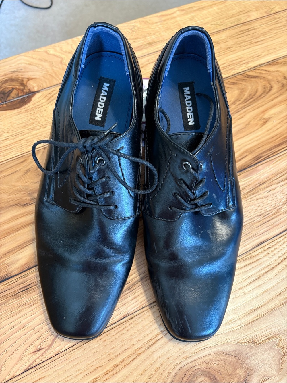 Madden Men’s Black Leather Dress Shoes
